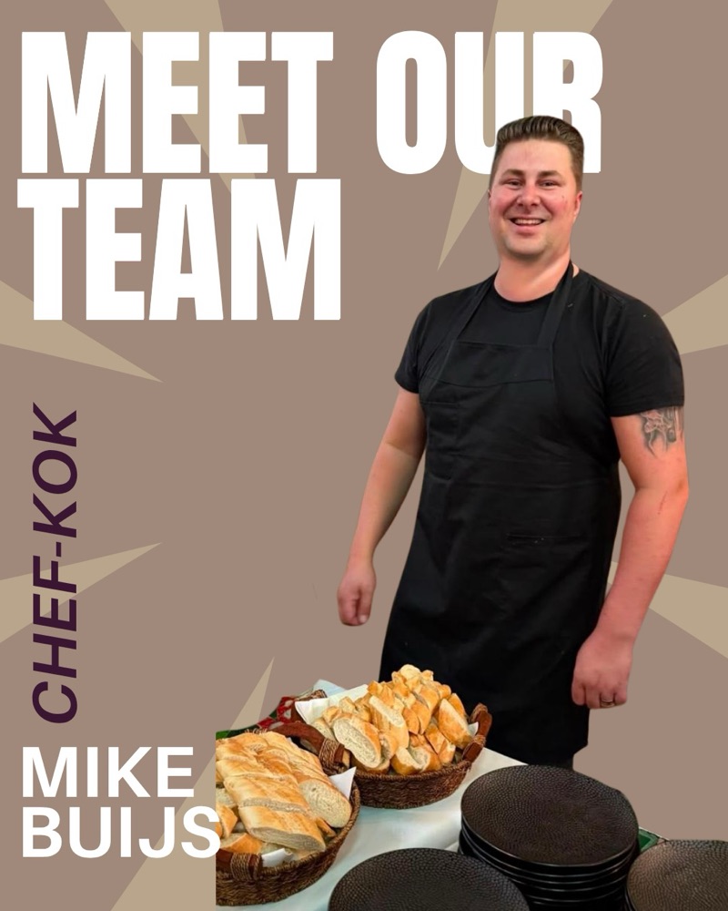 Mike, chef-kok van KOM Catering
