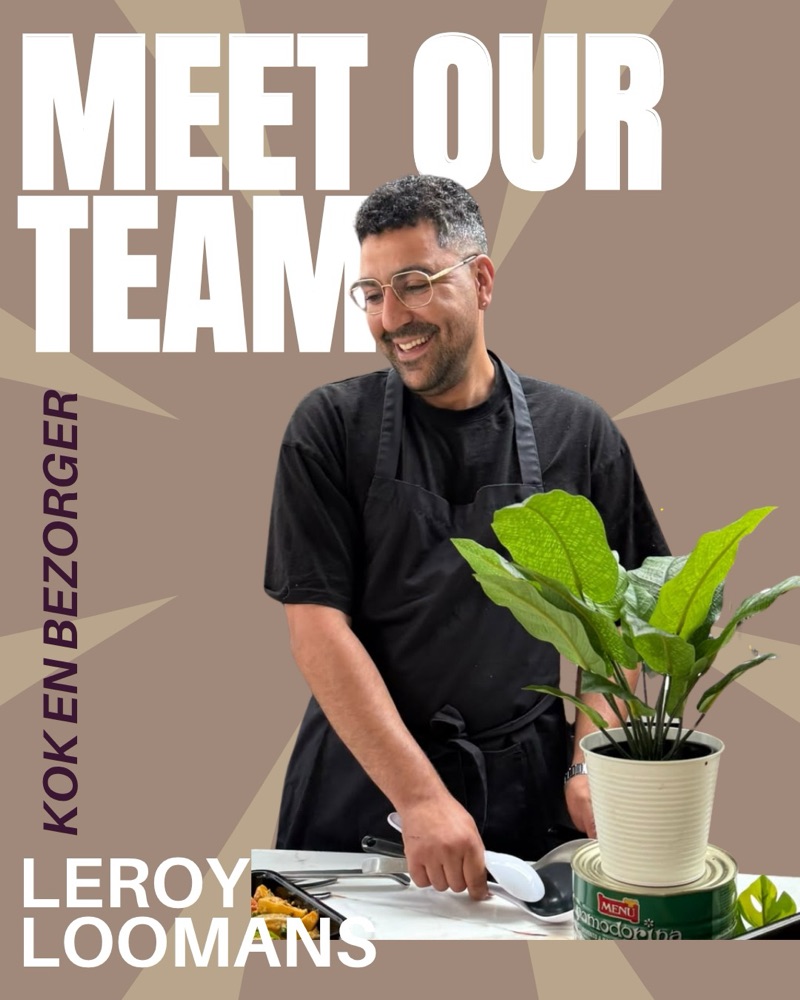 Leroy, kok en bezorger bij KOM Catering